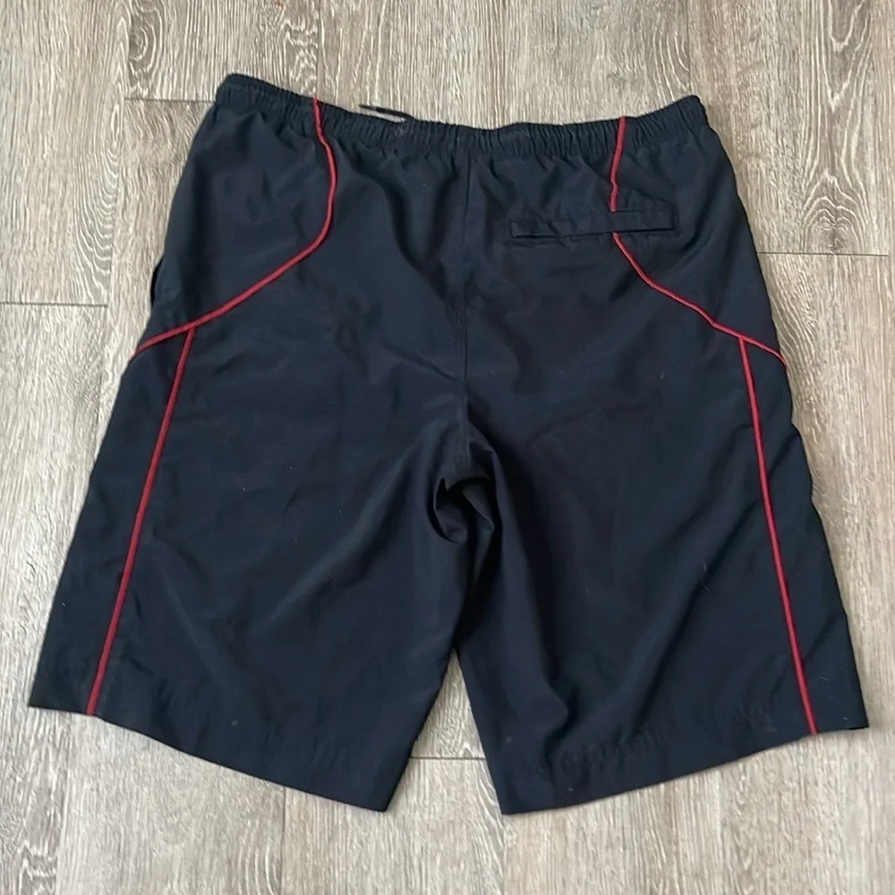Y2K Nike Black swim trunks board shorts Athletic Shorts with Red  size large